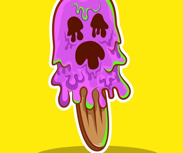 ArtStation - This gooey, melting ice cream looks scary to me | Artworks