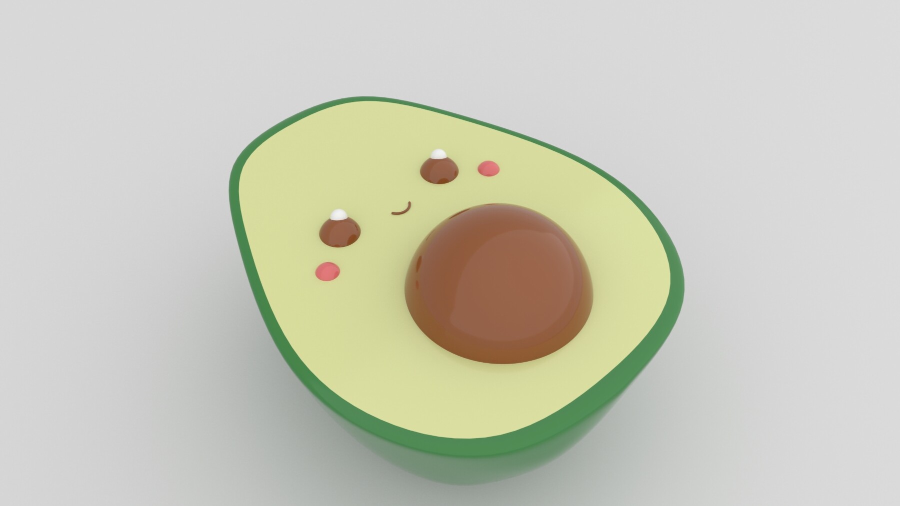 ArtStation - Cute Avocado - 3D Print Model | Resources
