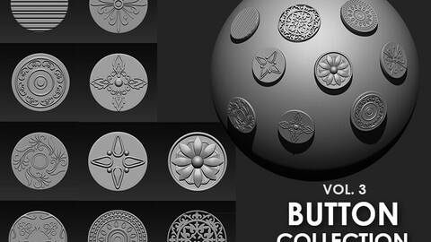 Buttons Collection IMM Brush Pack (10 in One) VOL. 3