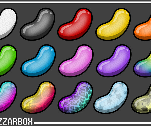 ArtStation Twitch Sub Badges Jelly Beans Artworks