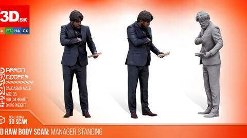 Cleaned 3D Body scan Manager Standing