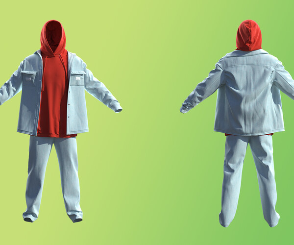 ArtStation - Male digital wear 1 | Game Assets