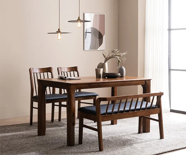 ArtStation Barrent rubber wood dining table set Resources