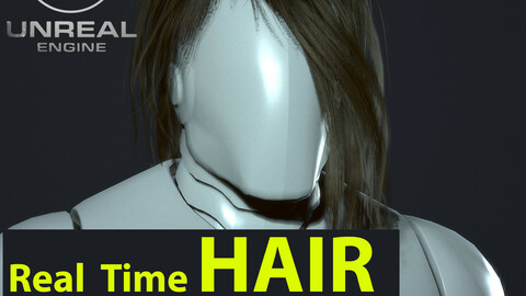 Hair 01 Game Ready Low-poly 3D model