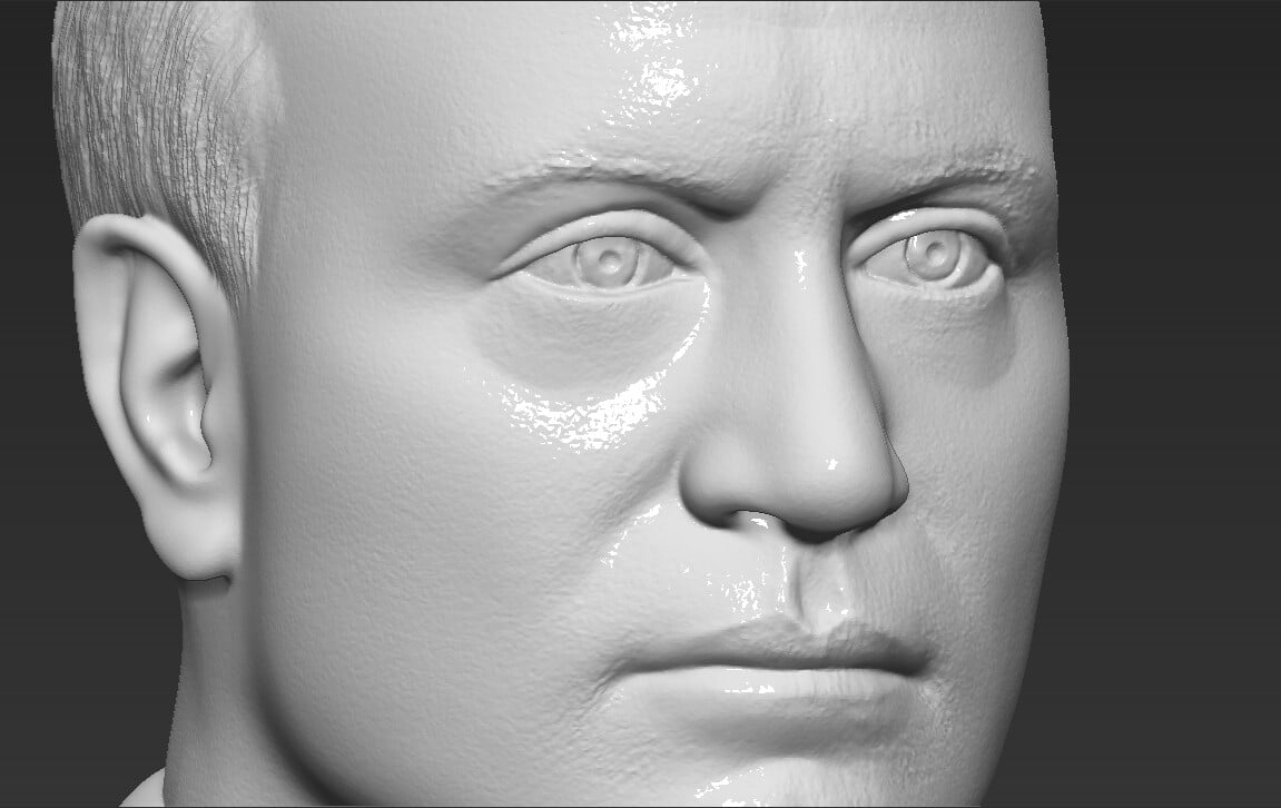 ArtStation - Benito Mussolini bust 3D printing ready stl obj formats ...