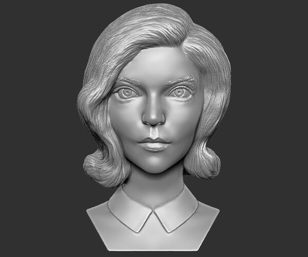 ArtStation - Beth Harmon from Queens Gambit bust 3D printing ready stl ...