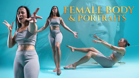 Female Body & Portraits vol. 2 Photo Reference Pack for Artists 739 JPEGs