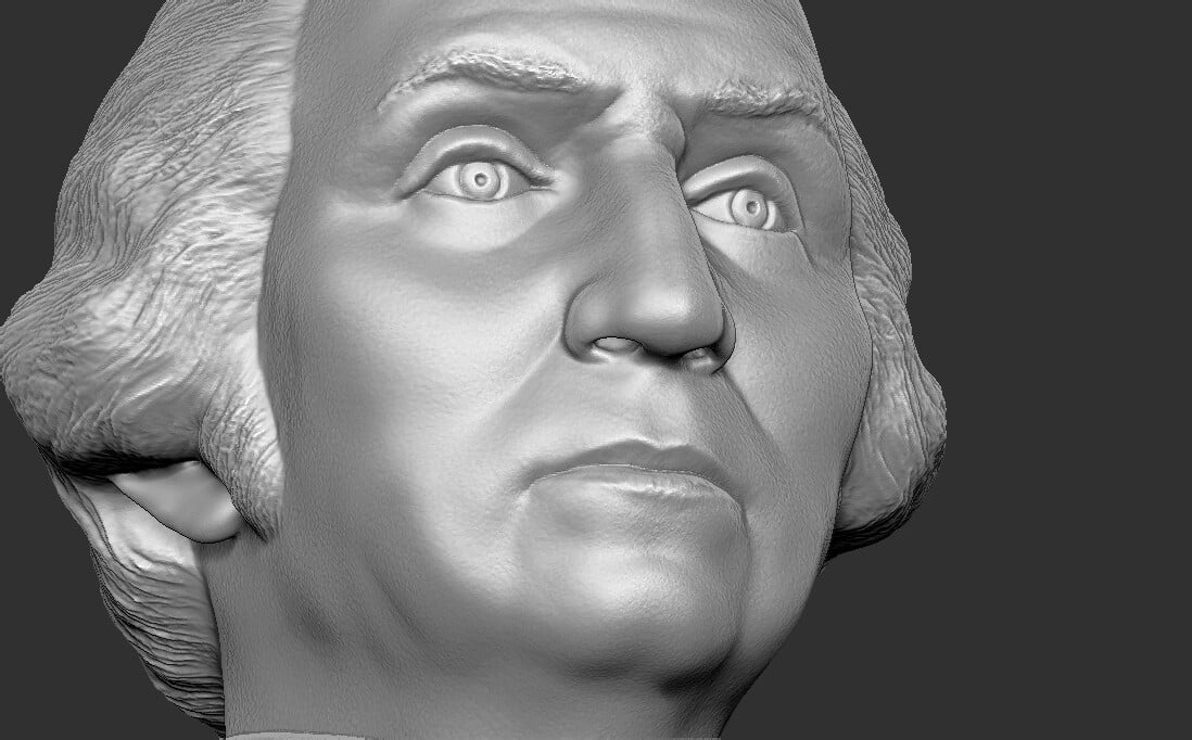 ArtStation - George Washington bust ready for full color 3D printing ...