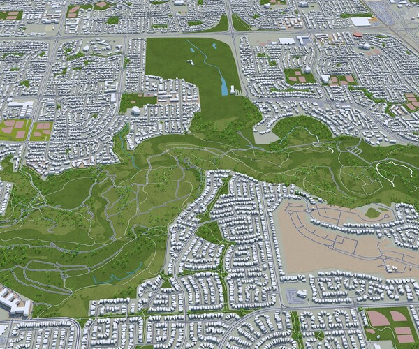 ArtStation Calgary City Canada 3D Model Game Assets