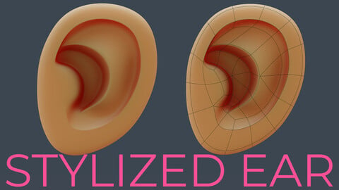 Stylized Cartoon Ear - Blender