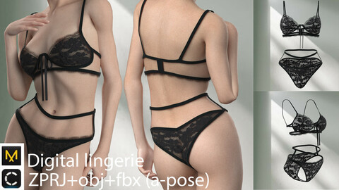 Digital lingerie / marvelous designer