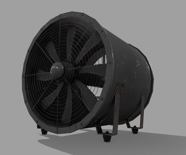 ArtStation - Industrial Rusted Fan | Game Assets