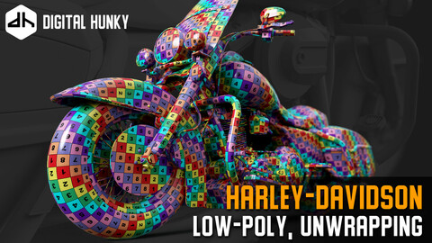 Harley-Davidson: Low-Poly, Unwrapping