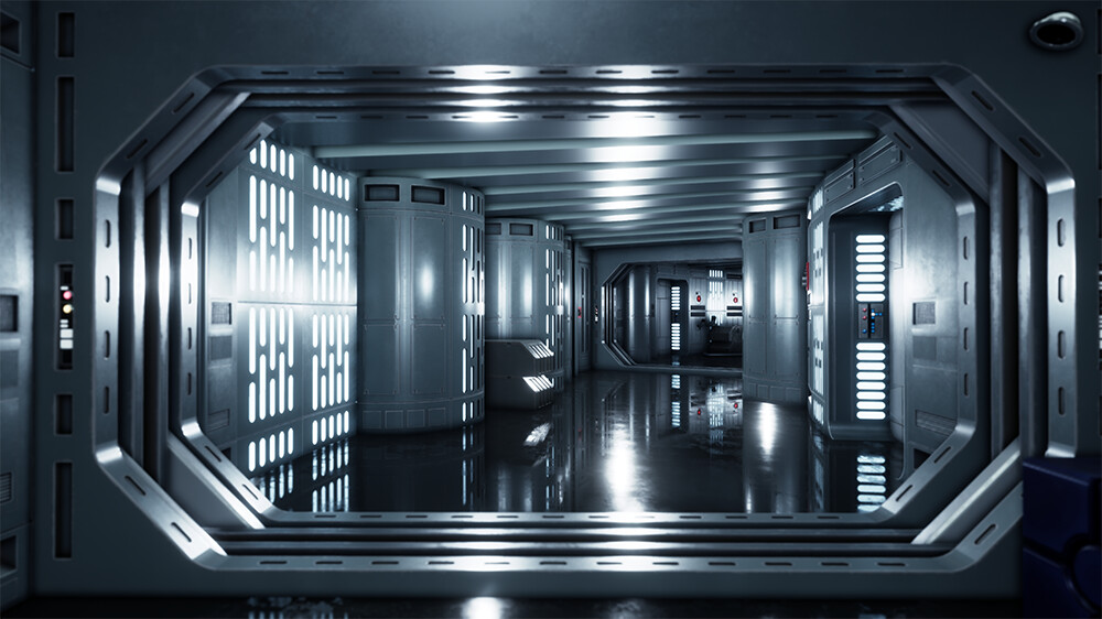 ArtStation - DeathStar Corridor Shot A | Artworks