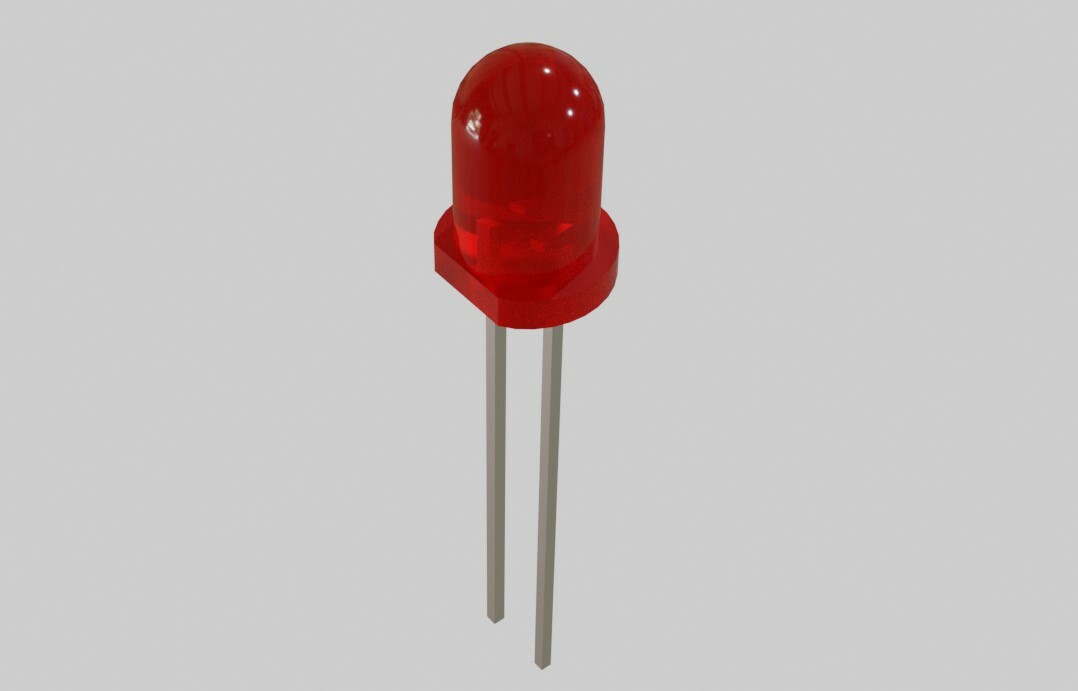 ArtStation - Red Led - Light - Electronic parts Low-poly 3D model ...