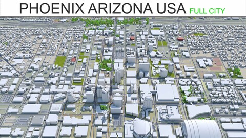 Phoenix City 3D Model 95km