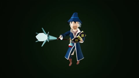 Low Poly Fantasy Wizard