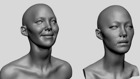 Female Heads for 3D Print