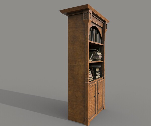 ArtStation - Medieval Bookshelf PBR Library | Game Assets