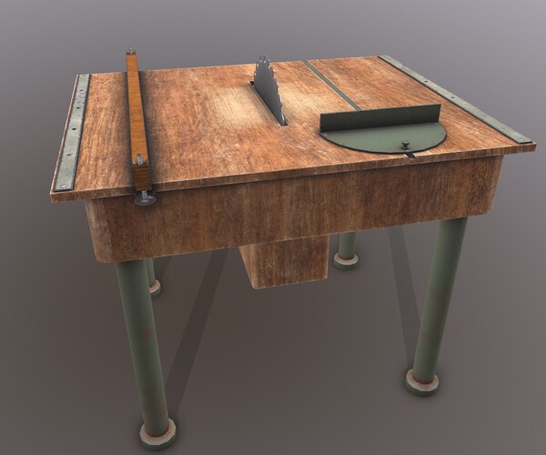 ArtStation Old Circular Saw Bench Game Assets