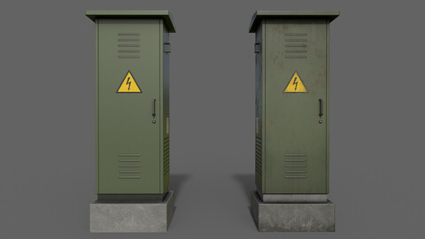 PBR Electric Box (DarkGreen) Ver.2