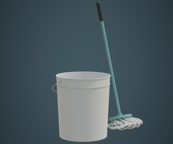 ArtStation Bucket And Mop 1A Game Assets