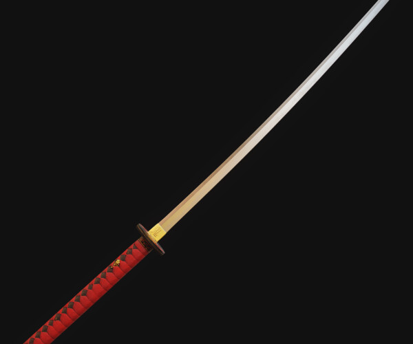 Artstation Oni Katana Realtime 3d Model Pbr Game Ready Low Poly Resources