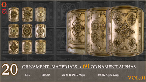 ORNAMENT  MATERIALS (20) +  ORNAMENT ALPHAS (60)