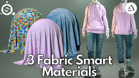 3 Fabric smart material : Hoodie & mom jeans