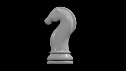 Horse Chess Game Piece - 3D model and STL Printable