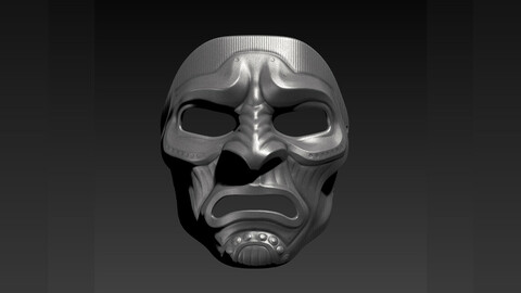 Samurai Mask - 3D printing