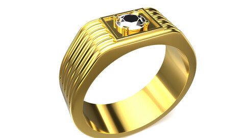 ArtStation - Gents Ring Gold 3D print model | Resources