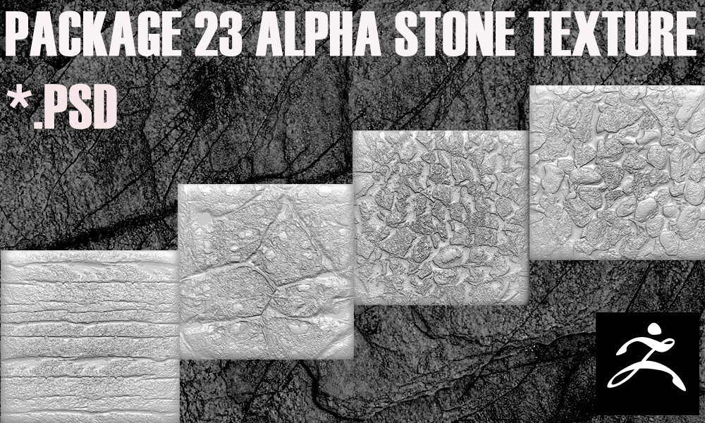 ArtStation - Package 23 ALPHA with stone texture. | Brushes
