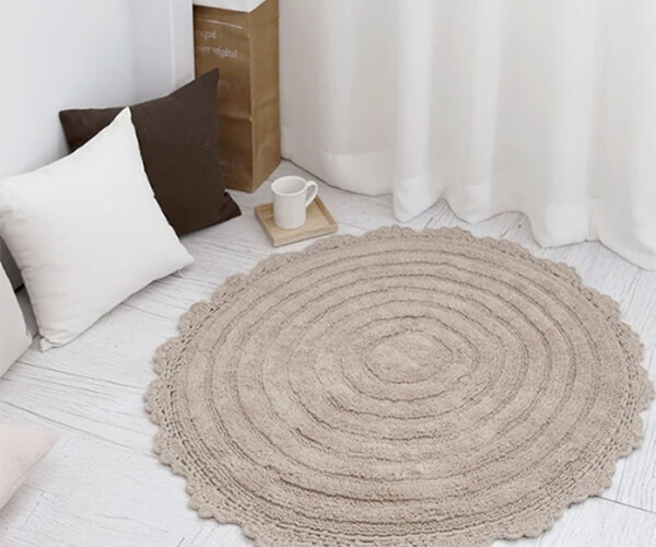 ArtStation Lace Round Cotton Rug Resources