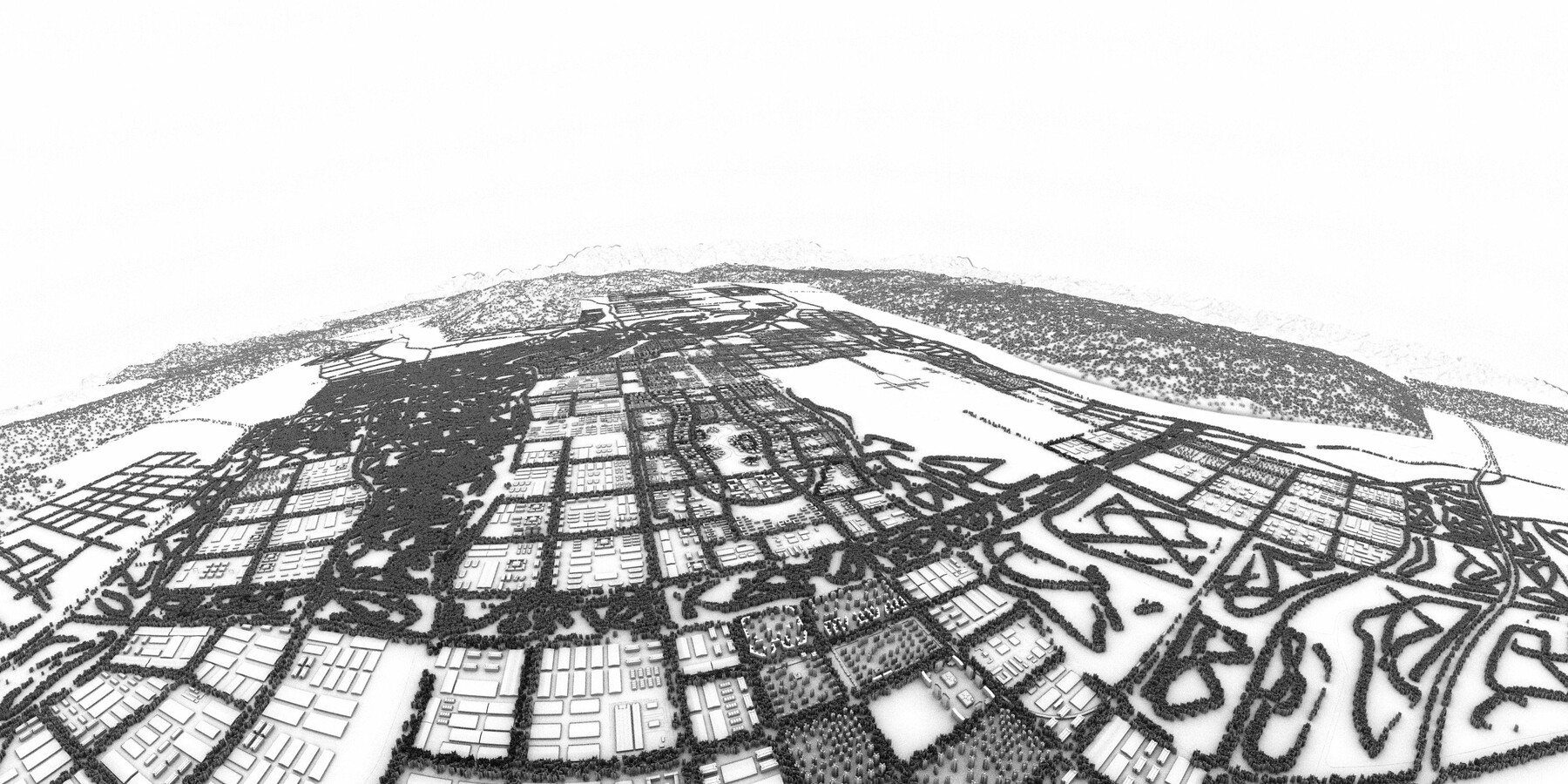 ArtStation - Urban Planning - Aerial View of a Large City | Resources