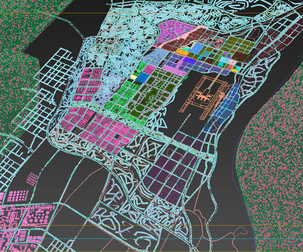 ArtStation - Urban Planning - Aerial View of a Large City | Resources