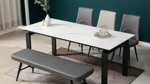 Luce 6 seat 12T ceramic dining table set