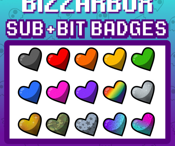 Heart Bit Badges - Twitch Cheer Badges