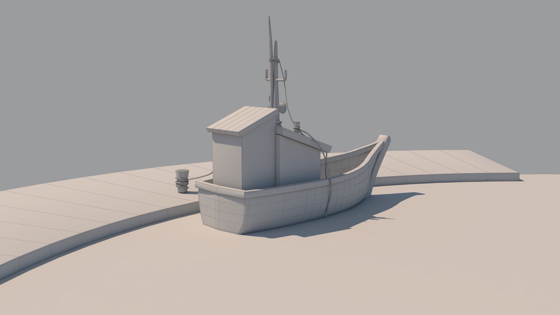 ArtStation - The fishing boat - 3D game asset / prop