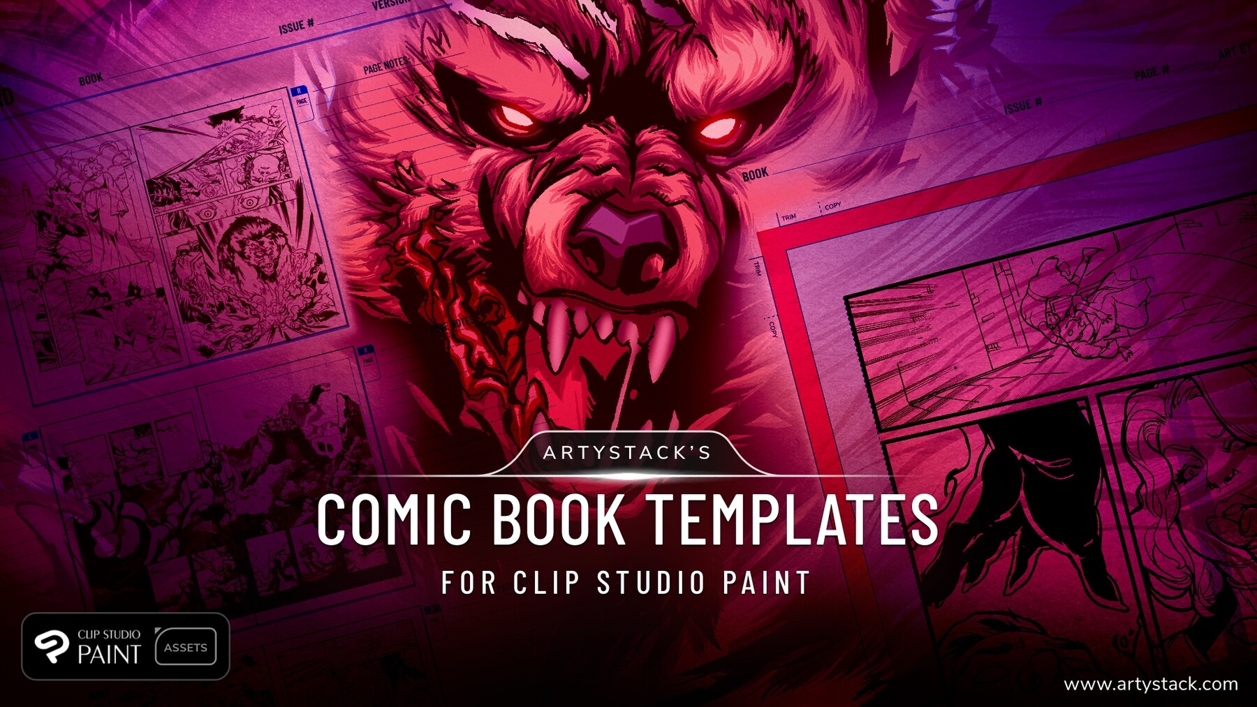 Standard Comic Book Page Templates for Clip Studio Paint