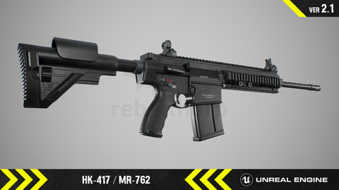 HK417 / MR762 - Animated FPS Weapon [ Unreal Engine ]