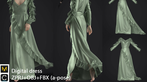 Digital dress | marvelous designer | clo3d