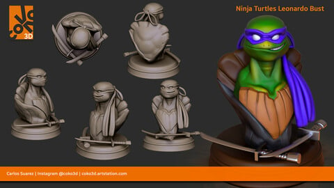 Ninja Turtles Leonardo Bust