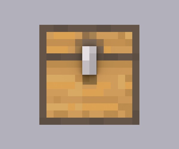 ArtStation - Minecraft Chest 3D Model (obj., c4d.)