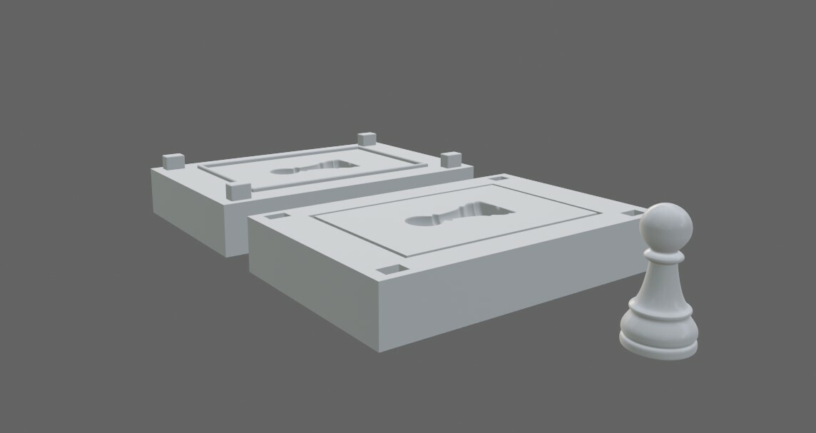 Mold for Pawn - Chess Game - Form - Xadrez Molde Forma 3D model 3D  printable