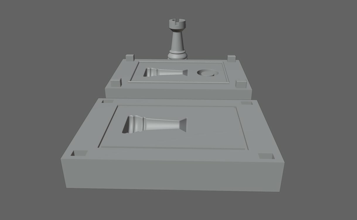 ArtStation - Mold for Bishop - Chess Game - Form - Xadrez Molde