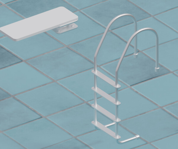 ArtStation Pool Ladder and Diving Board Resources