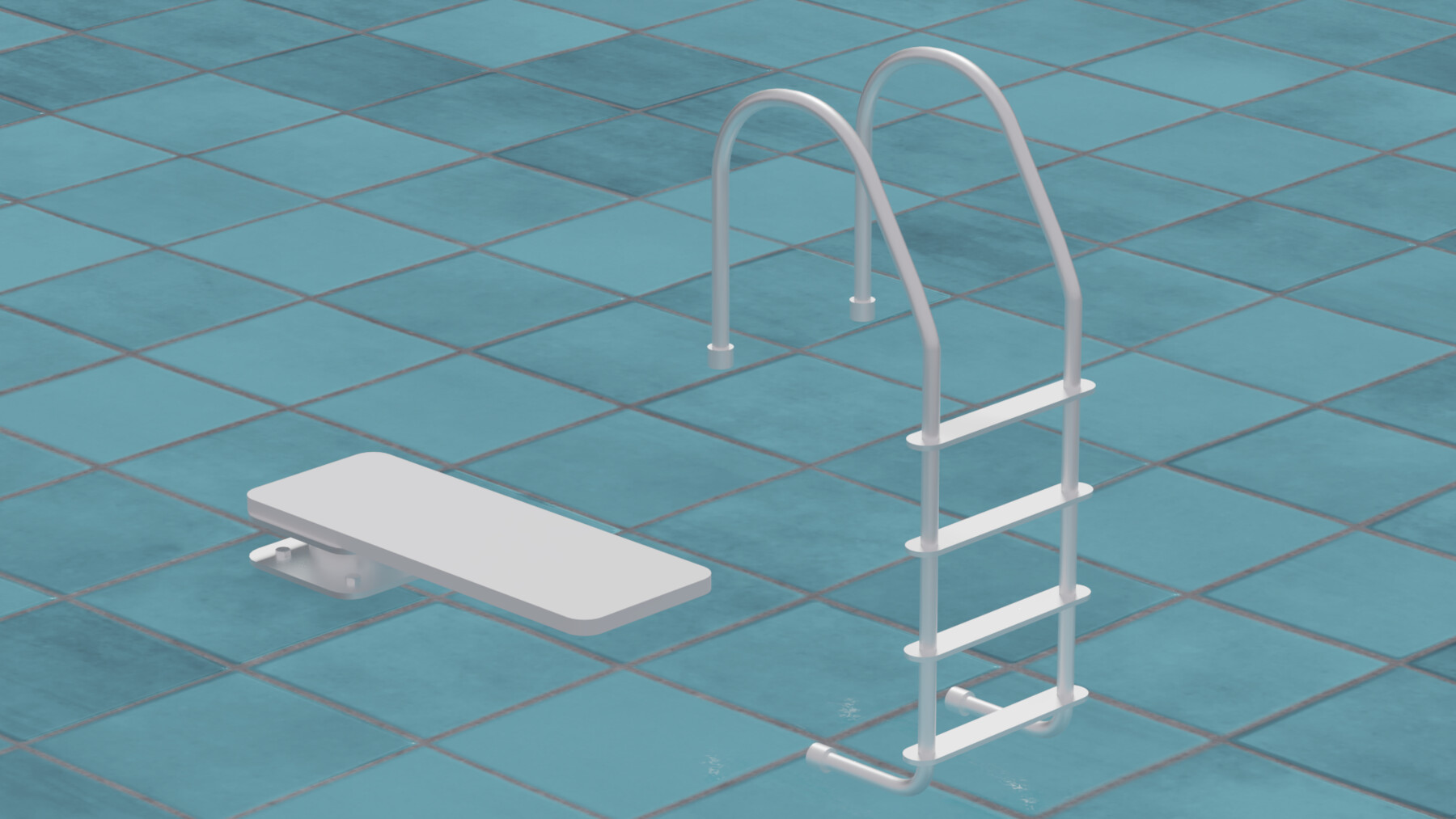 ArtStation Pool Ladder and Diving Board Resources