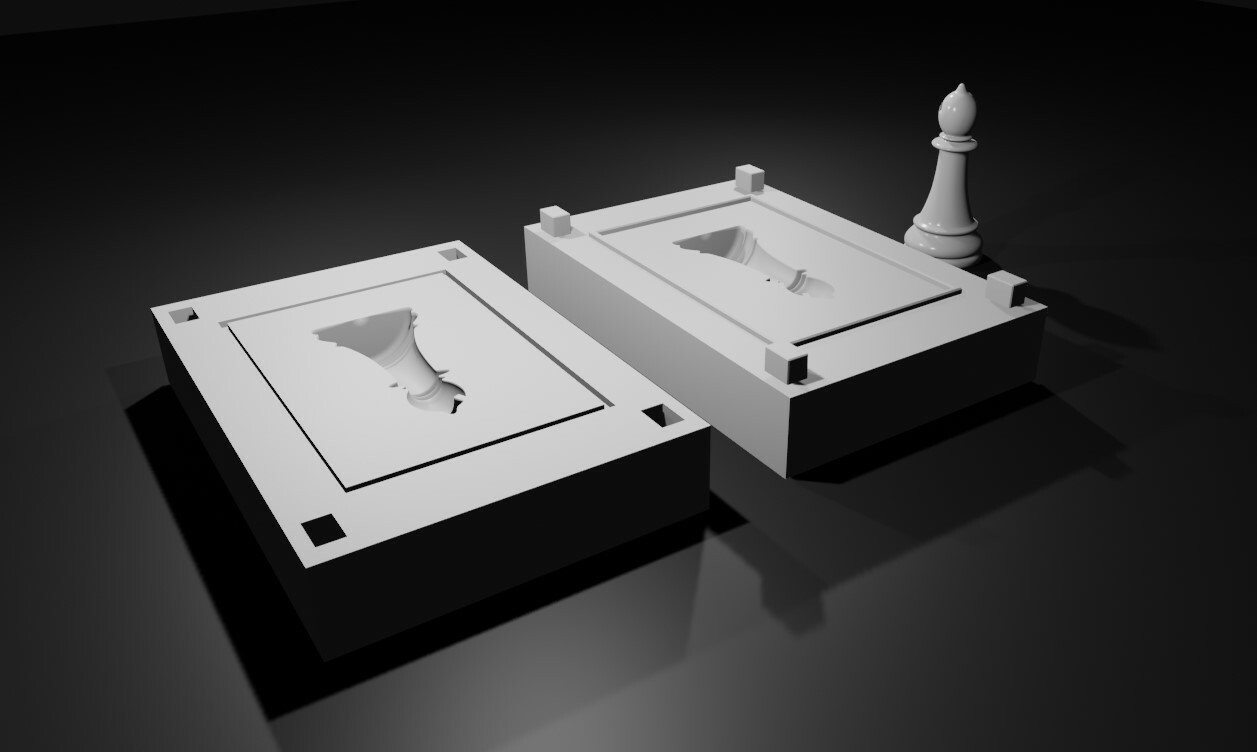 ArtStation - Mold for Bishop - Chess Game - Form - Xadrez Molde