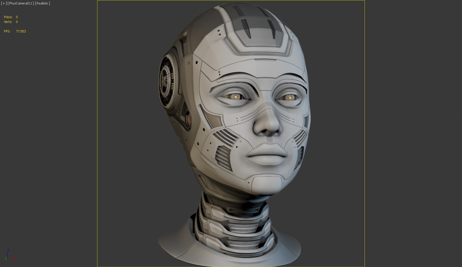 ArtStation - Cyborg Female Head (Advanced 3d Model) | Resources